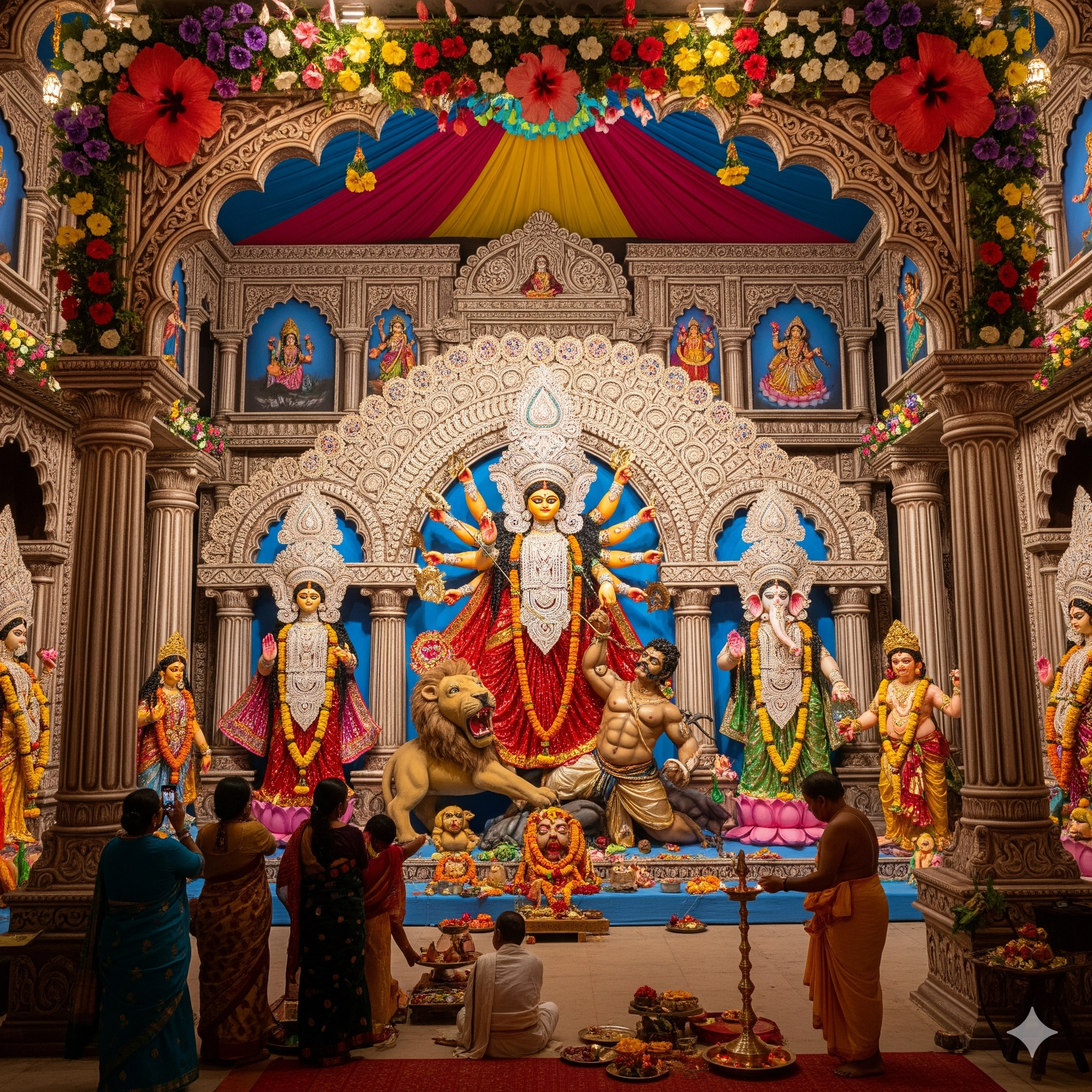 The Divine Creation of Devi Durga: A Symbolic Representation of Feminine Power