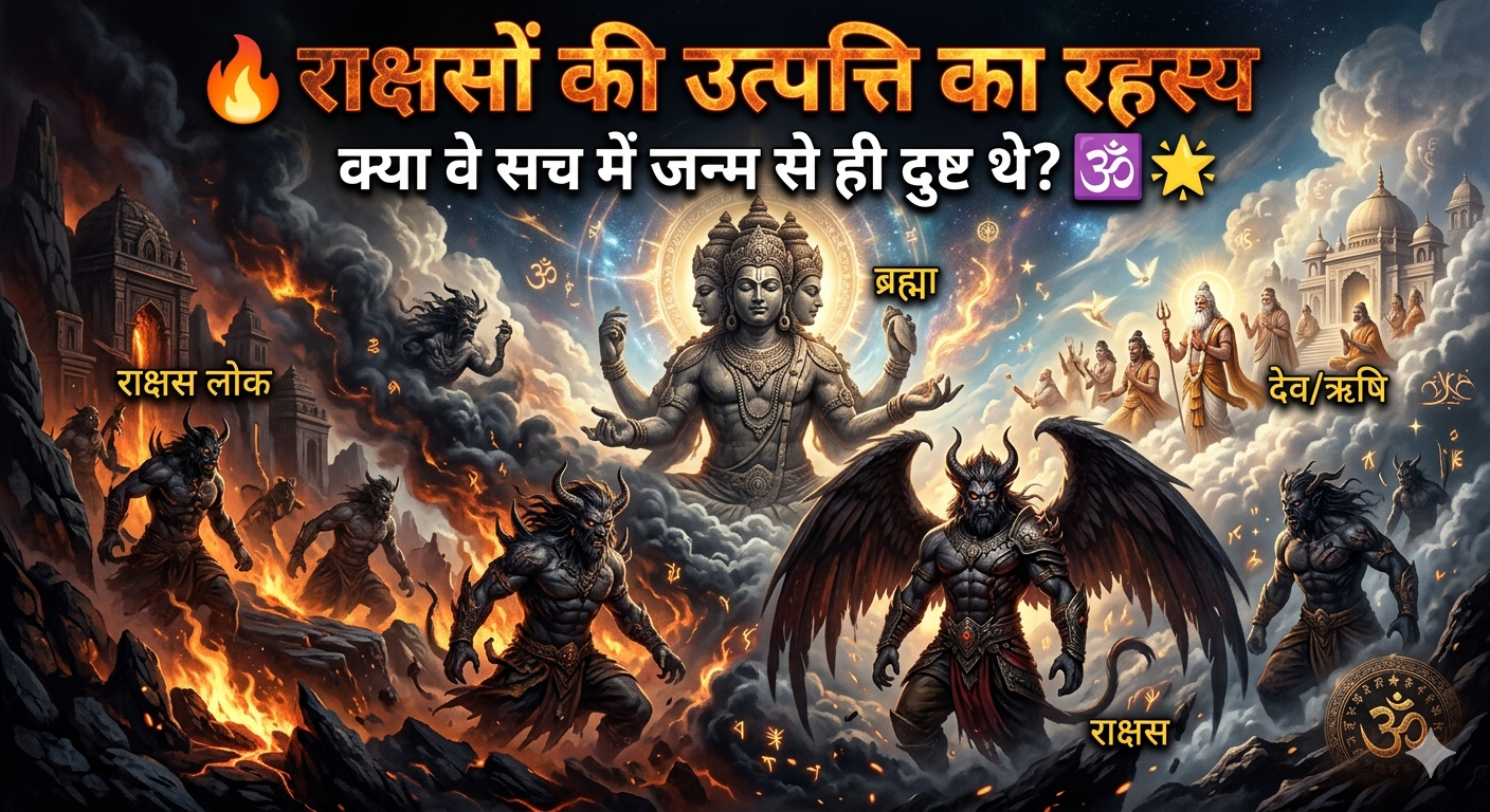 🔥 राक्षसों की उत्पत्ति का रहस्य: क्या वे सच में जन्म से ही दुष्ट थे? 🕉️🌟