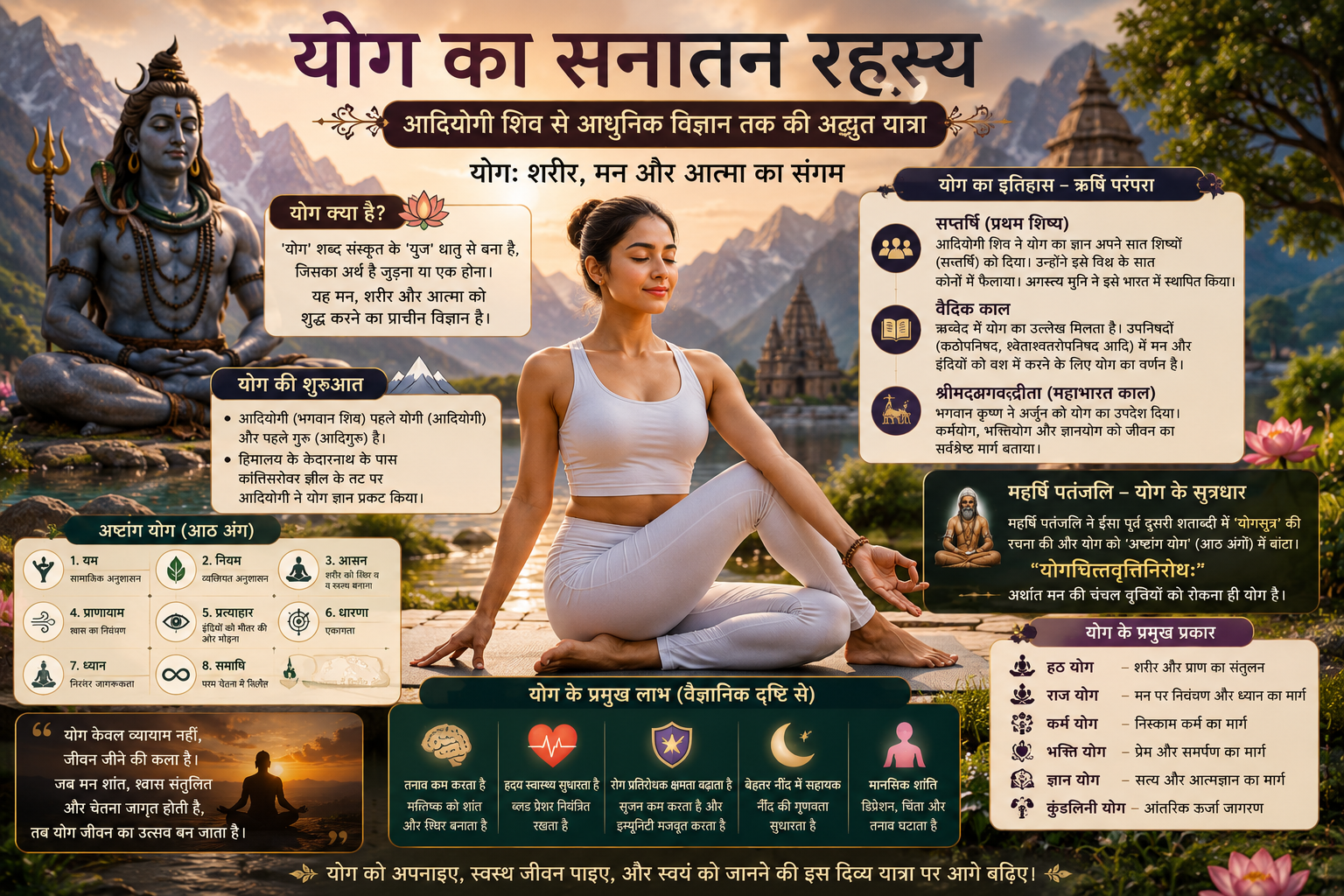 योग का सनातन रहस्य: आदियोगी शिव से आधुनिक विज्ञान तक की अद्भुत यात्रा