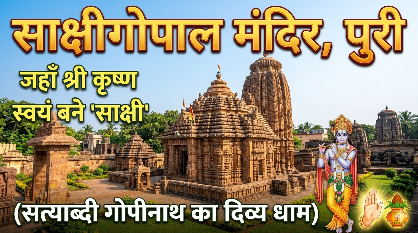 साक्षीगोपाल मंदिर, पुरी: जहाँ श्री कृष्ण स्वयं बने 'साक्षी' (सत्याब्दी गोपीनाथ का दिव्य धाम)