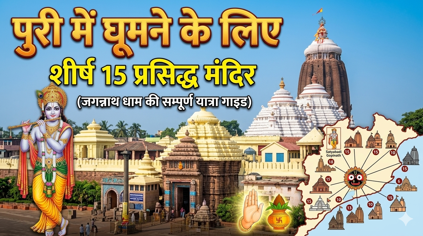 पुरी में घूमने के लिए शीर्ष 15 प्रसिद्ध मंदिर: भगवान जगन्नाथ की पावन भूमि की सम्पूर्ण यात्रा गाइड