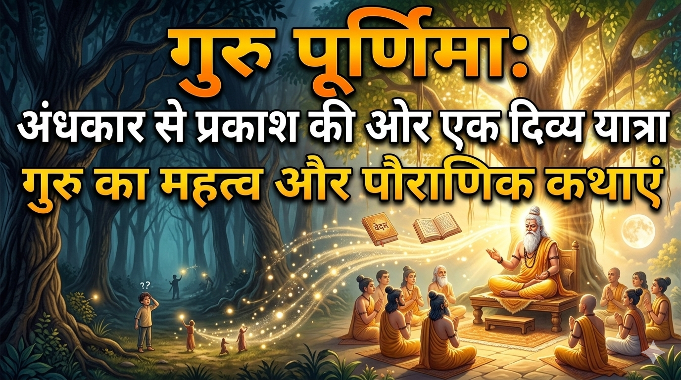 गुरु पूर्णिमा: अंधकार से प्रकाश की ओर एक दिव्य यात्रा | गुरु का महत्व और पौराणिक कथाएं